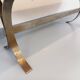 Vintage rectangular coffee table by Roche-Bobois in steel and ceramic.