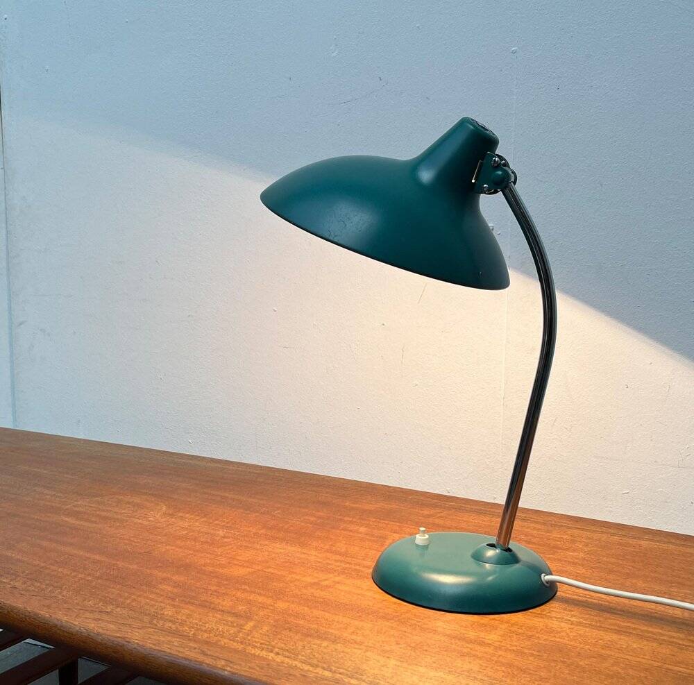 German green table lamp 6786 from the mid-century by Christian Dell for Kaiser Idell, 1960s.