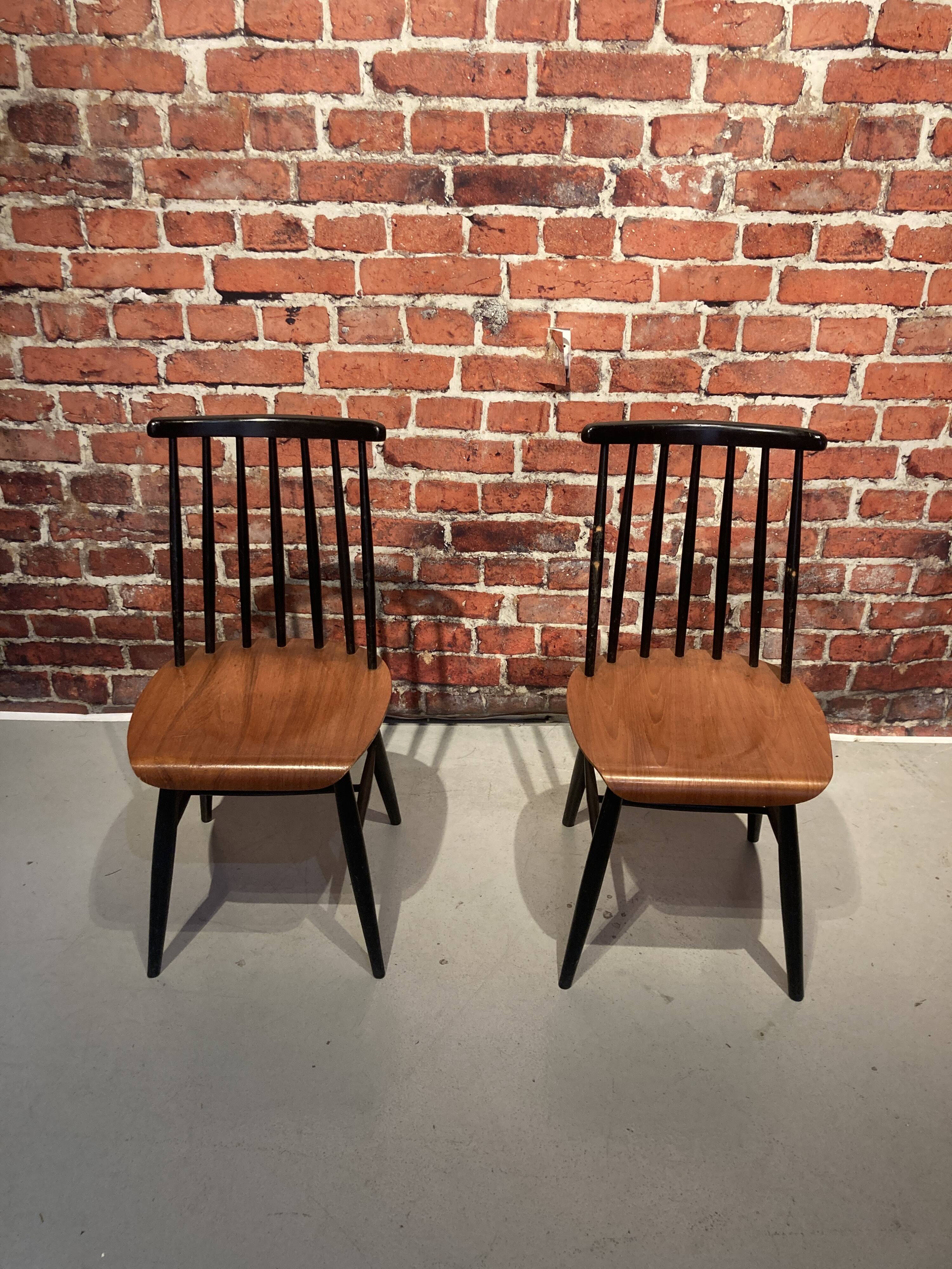 Pair of wooden chairs