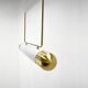Mid-century Brass Long Pendant Light by Napako