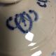 Candy pot covered sugar pot ceramic blue decorations enamelled sandstone