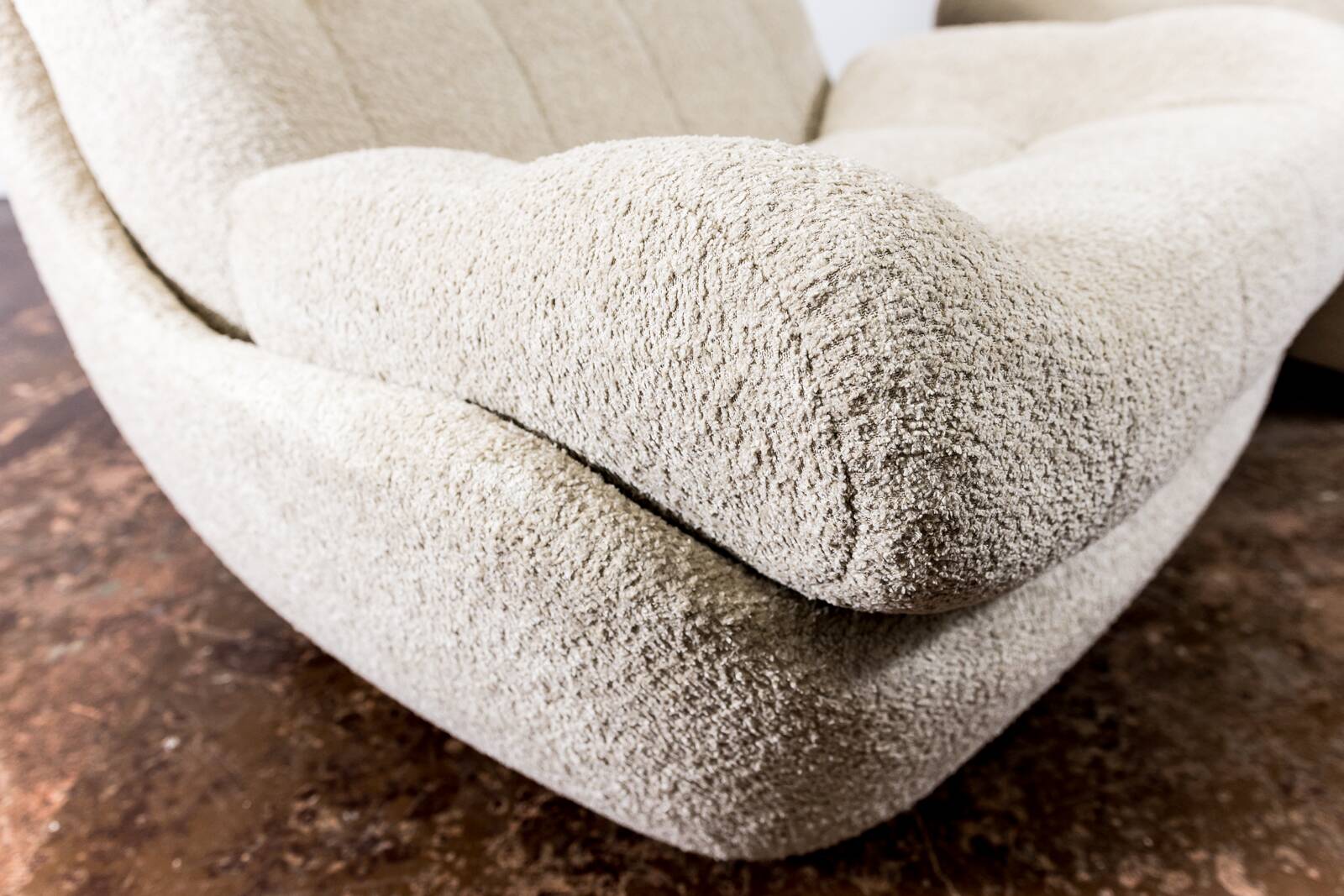 Customizable Space Age Living Room Set Atlantis in Beige Boucle 1970's, Czechoslovakia