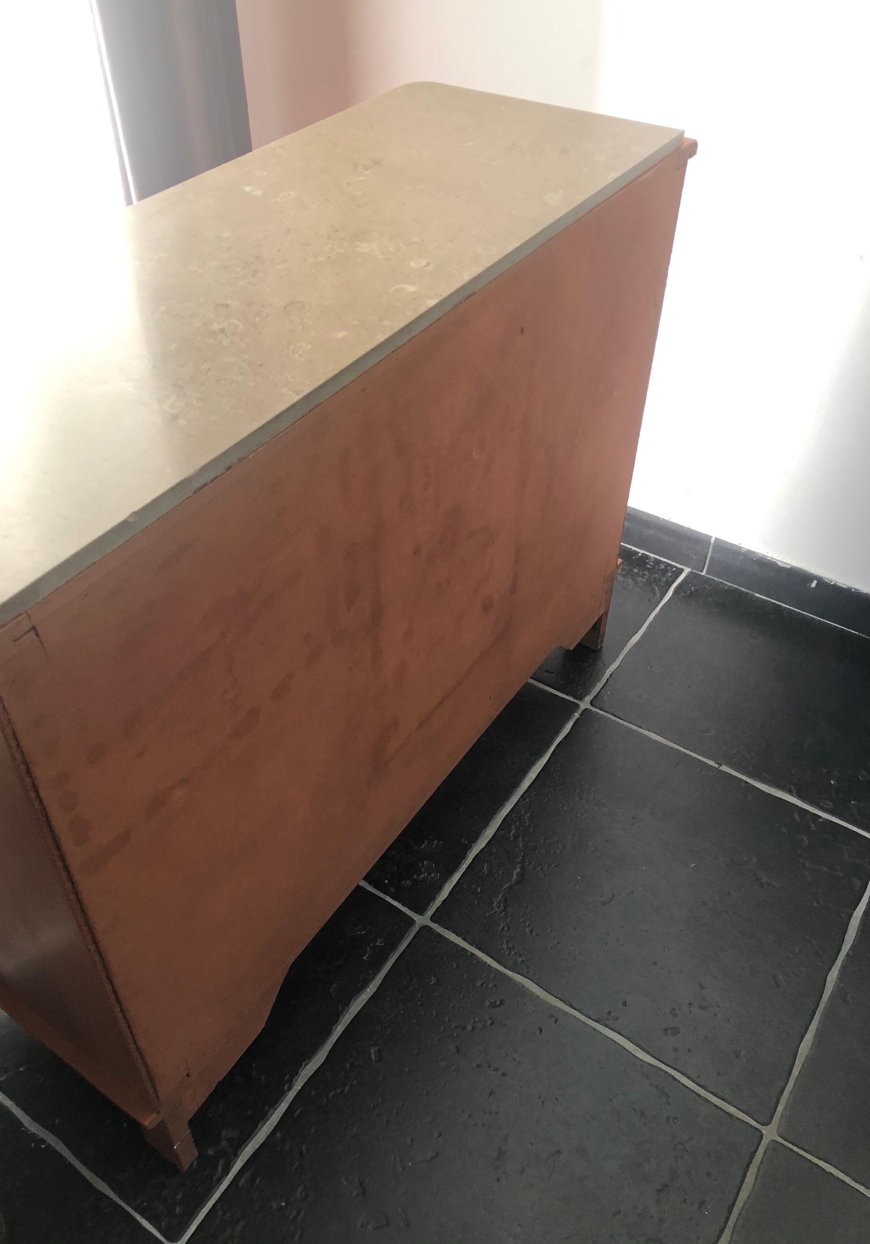 Terracotta vintage chest of drawers