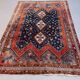 Vintage tribal rug 170x240 cm, wool oriental handmade rug large 2553