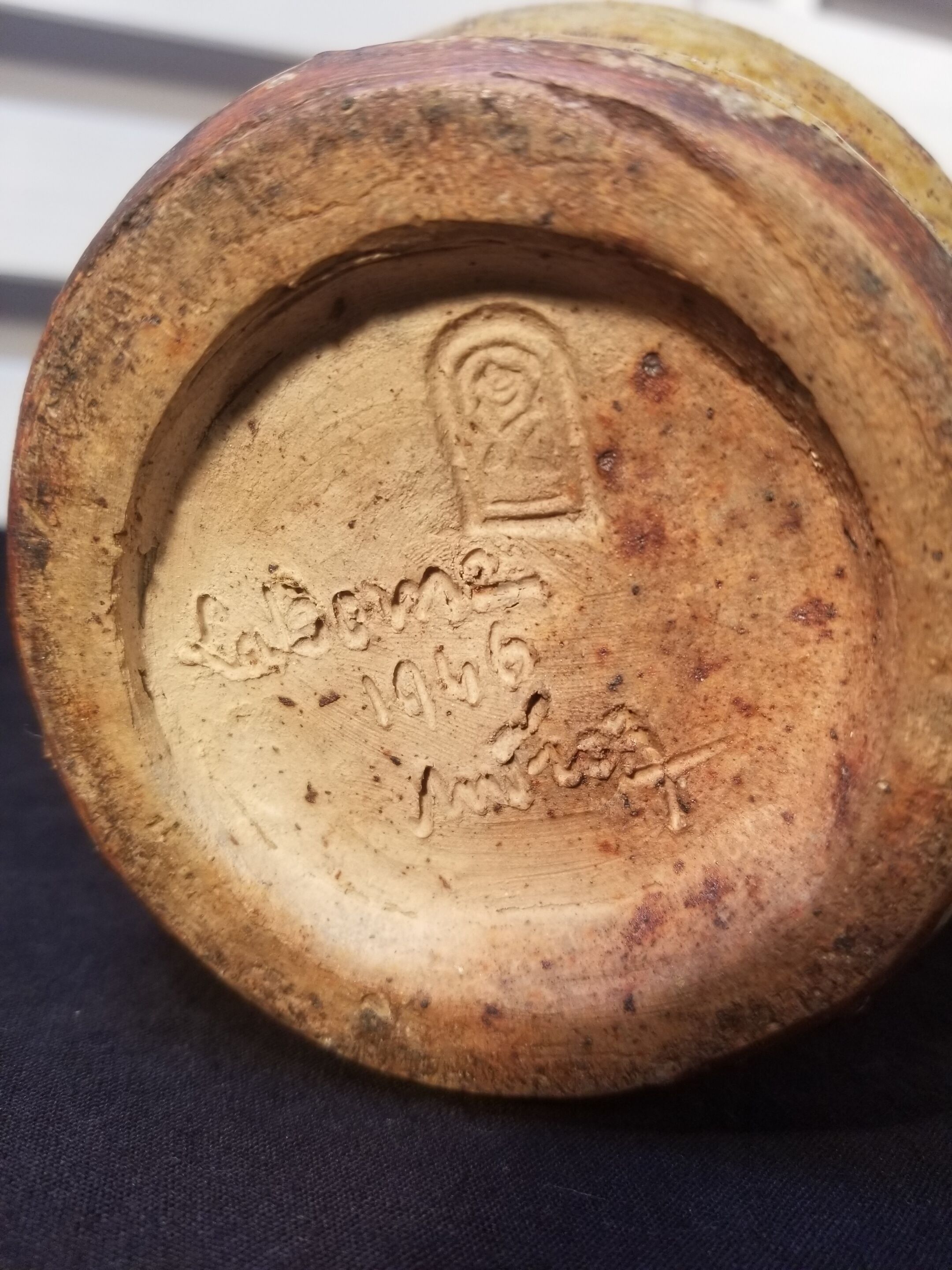 Vase en grès des ateliers La Borne de 1946 signé