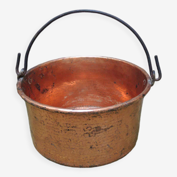 Old copper & brass jam pot