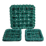 Vallauris woven ceramic trivet / bottle