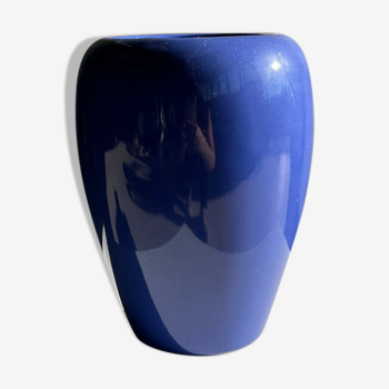 Modern vase oblong dark blue / dark purple H:19cm