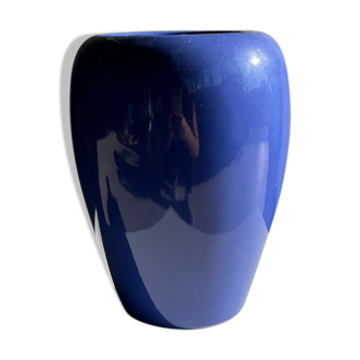 Modern vase oblong dark blue / dark purple H:19cm