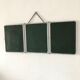 Miroir triptyque barbier vert anglais vintage 1960 - 28 x 68 cm