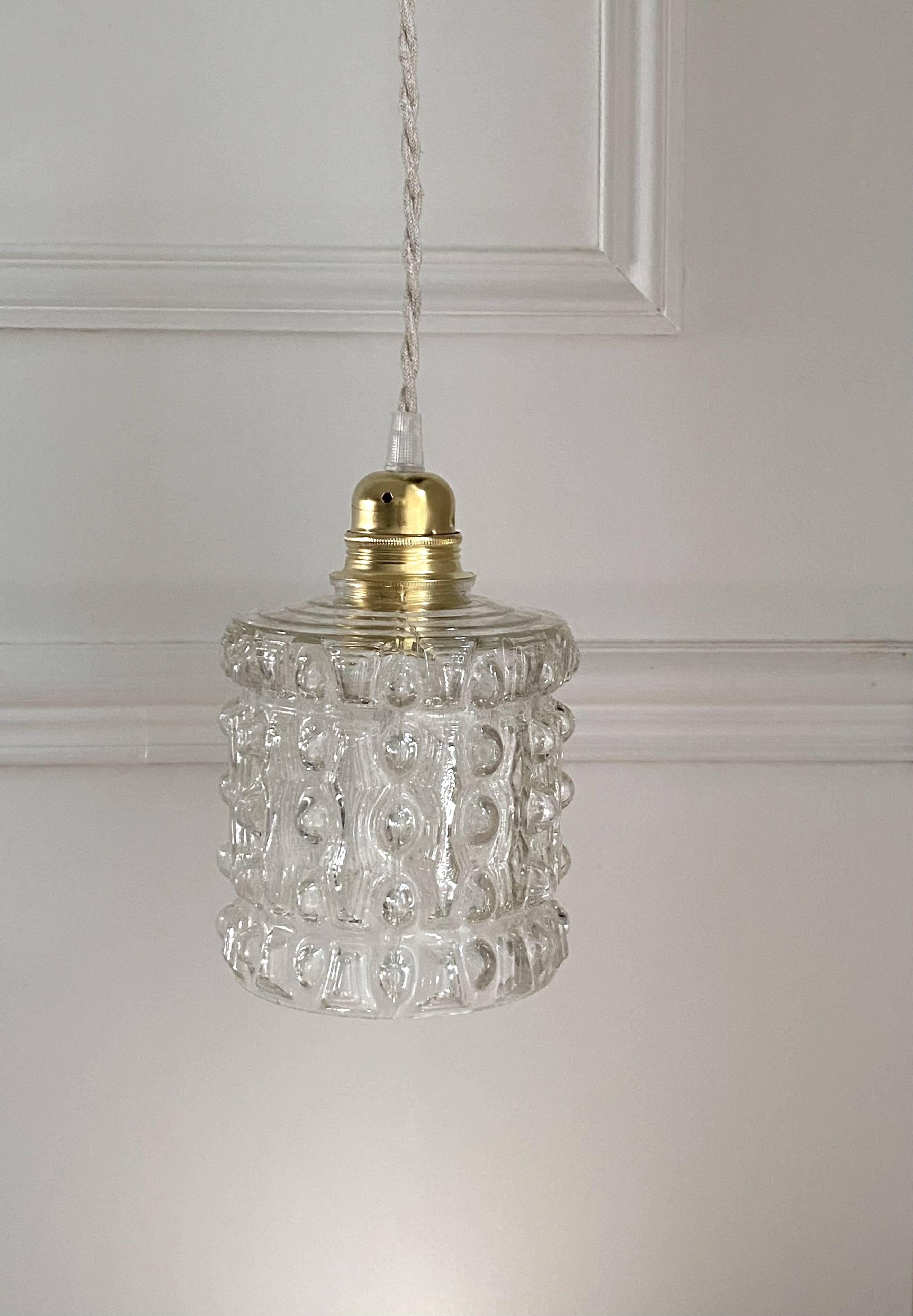 Suspension verre années 70