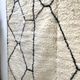 Moroccan Berber carpet Beni Ouarain with black graphic patterns 3,09x1.99m