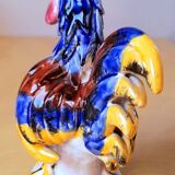 Antique enameled ceramic rooster.