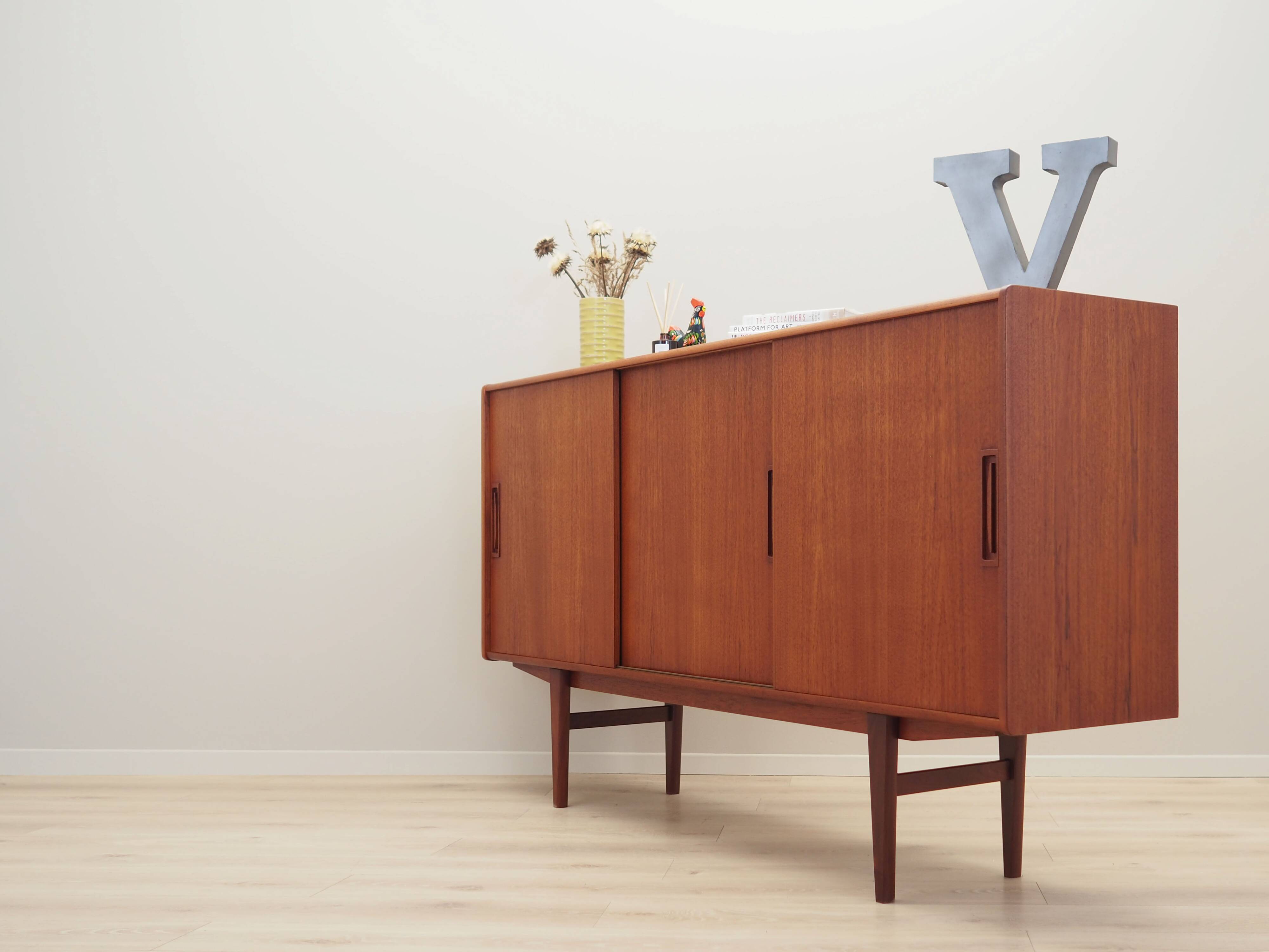 Teak highboard, Danish design, 1960s, production: Denmark