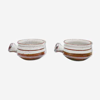 Pair of vintage stoneware cups, Japan