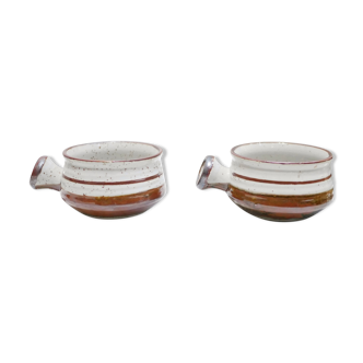 Pair of vintage stoneware cups, Japan