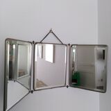 Triptych barber's mirror