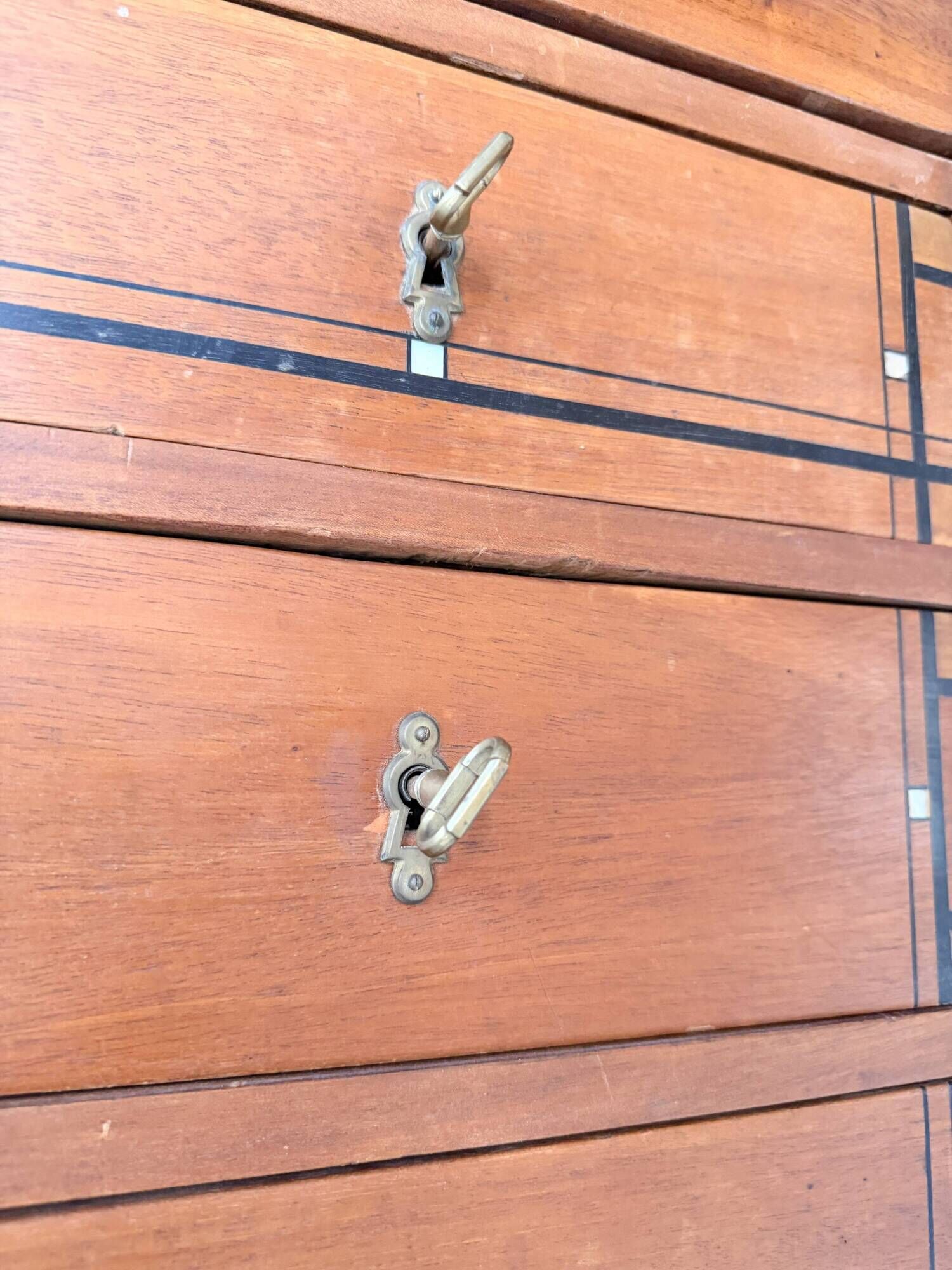 Double-sided walnut counter desk 1900