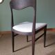 White boucle Scandinavian chairs