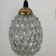 Suspension globes 2 lights, glass and brass, 50s