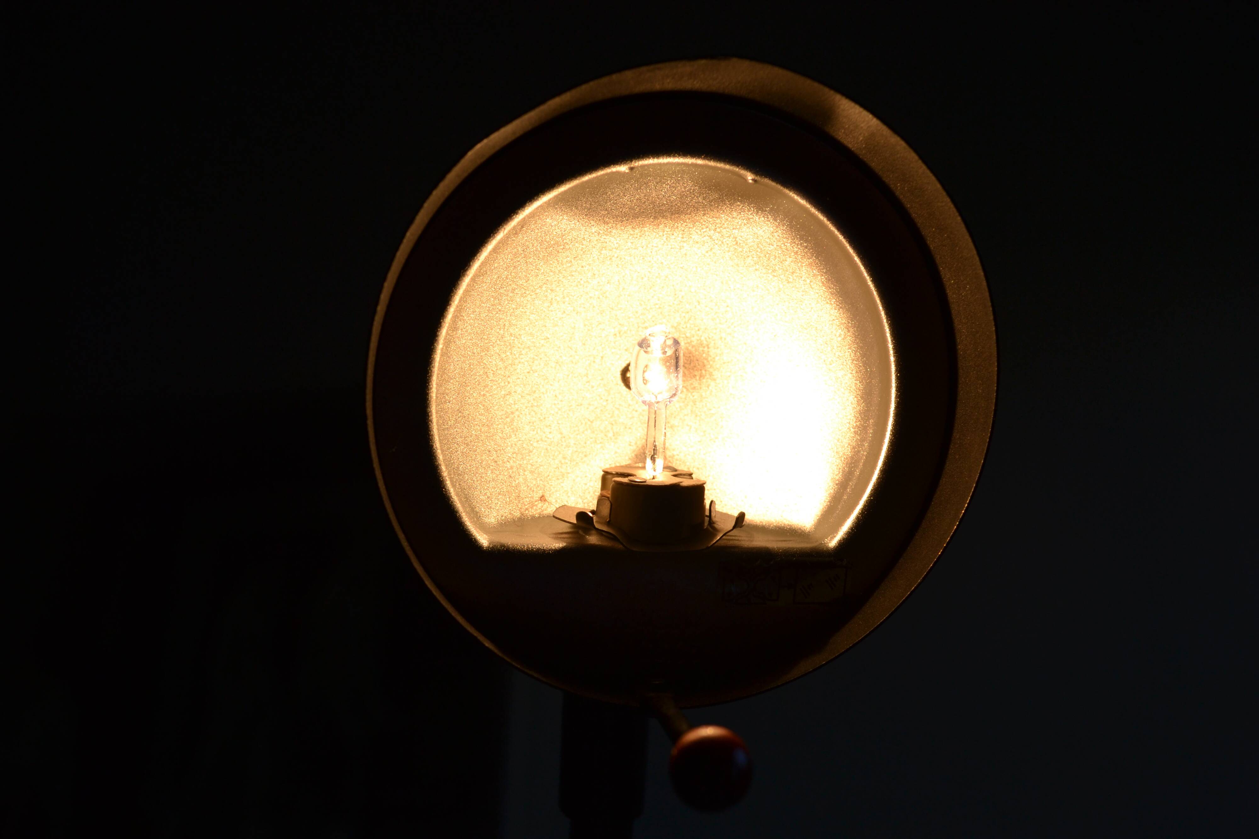 Vintage postmodernist metal and wood table lamp from the 1980s