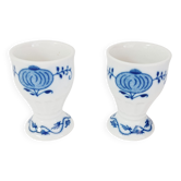 Set of 2 earthenware egg cups with zwiebelmuster