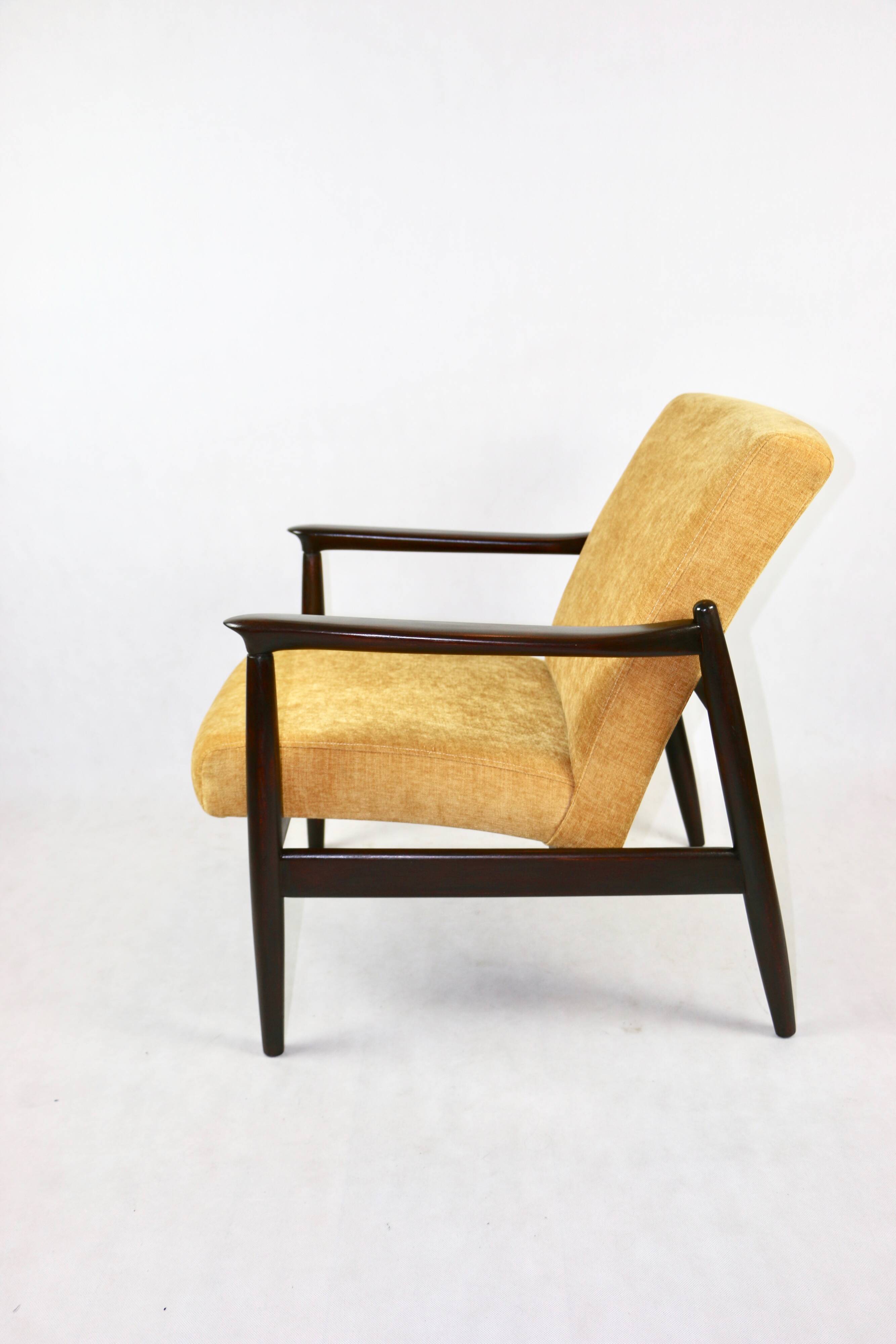 Fauteuil jaune GFM-64 attribué à Edmund Homa, 1970