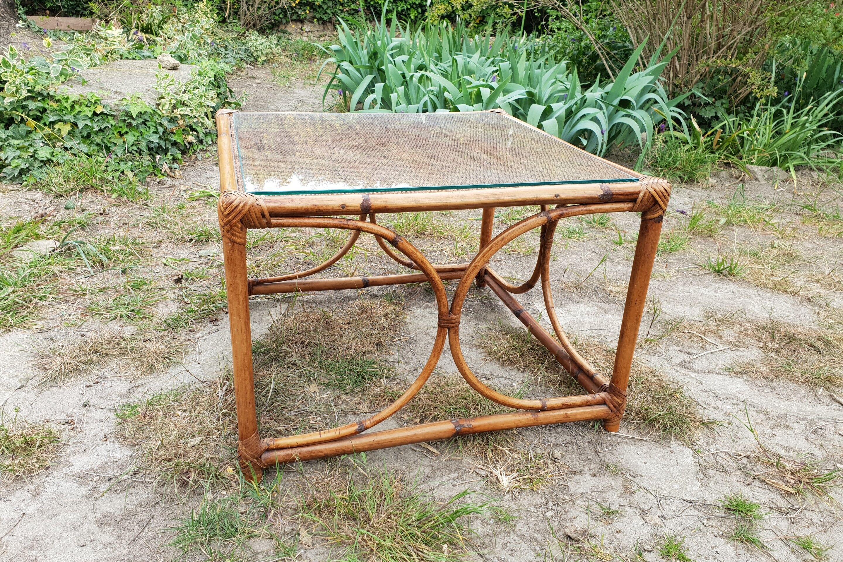 Bamboo coffee table 1970