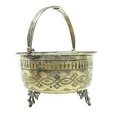 Eclectic sugar bowl, silver-plated brass, Germany, early 20th century