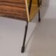 Porte magazine vintage impression bois et laiton