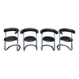 Set of 4 vintage cantilever chairs