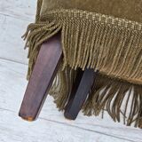 1970s, Danish highback armchair, light green furniture velour.