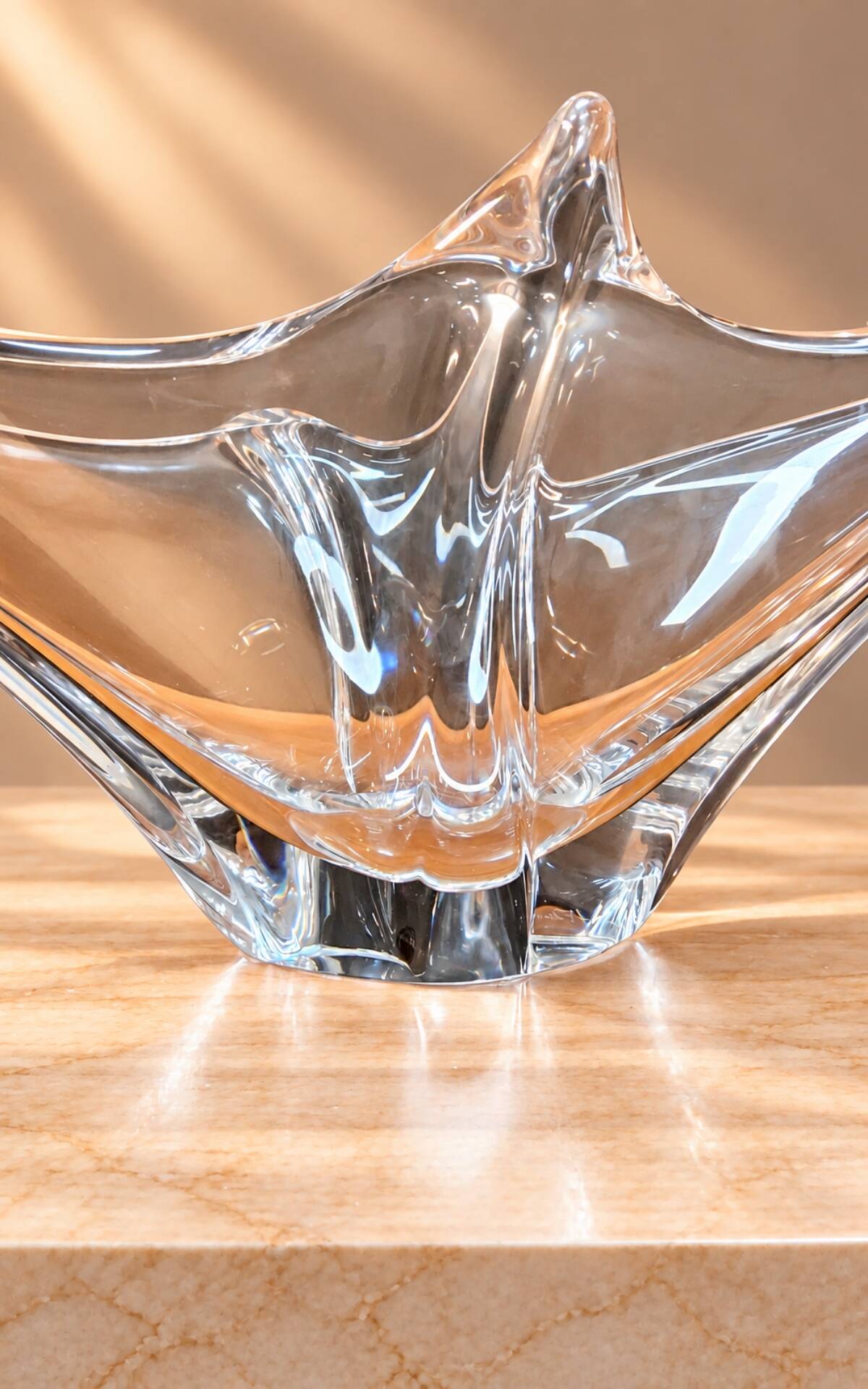 Monumental Daum French crystal bowl / centerpiece 79cm