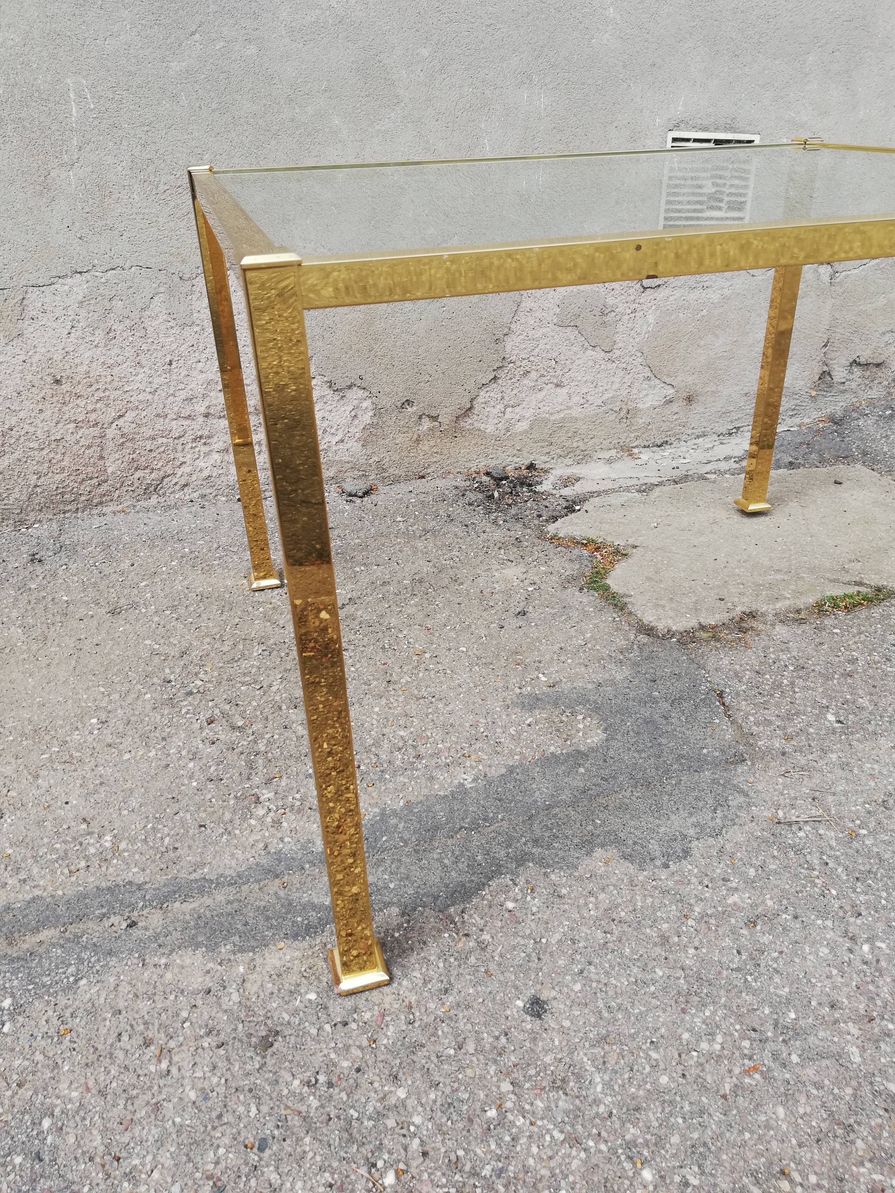 Vintage gold brass coffee table