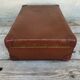 Old suitcase travel ultima brown fiber trunk