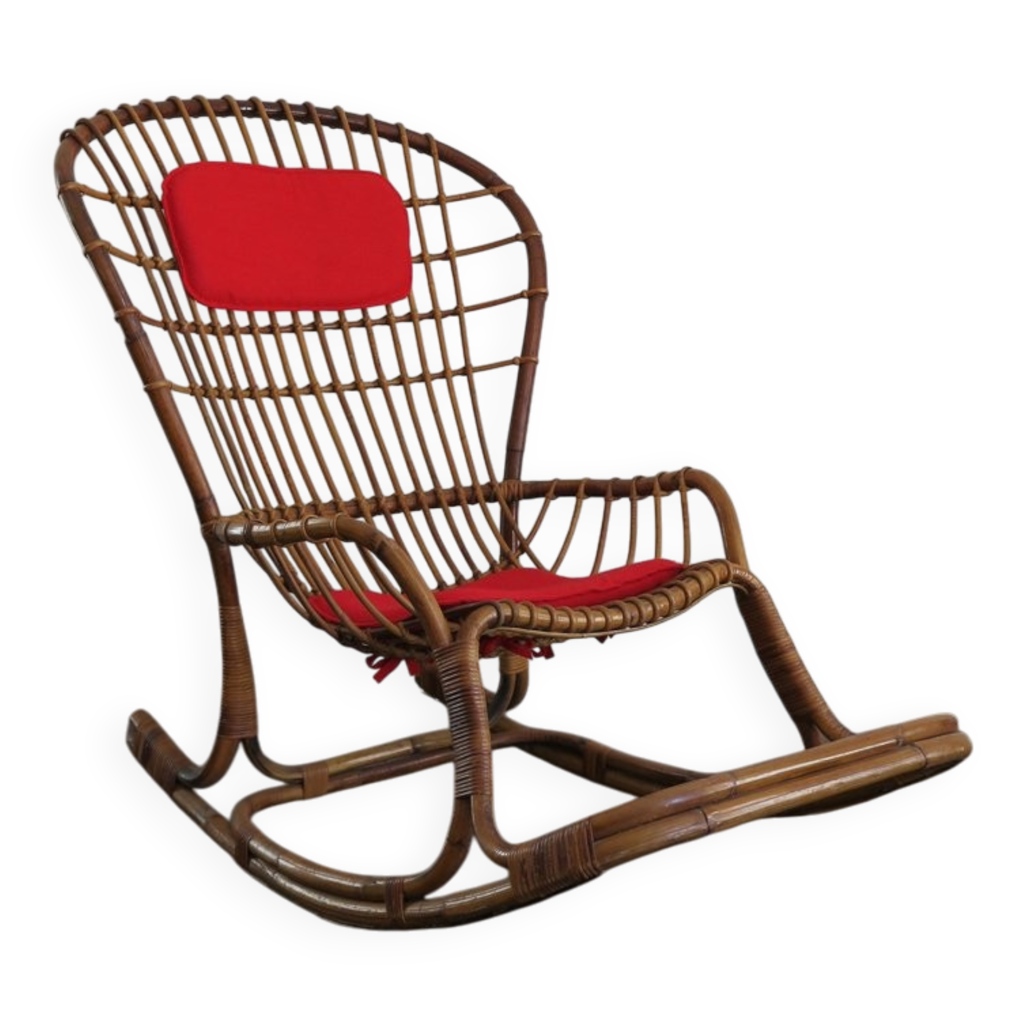 Bamboo Rocking Chair by Haruki Miyajima, 1960s