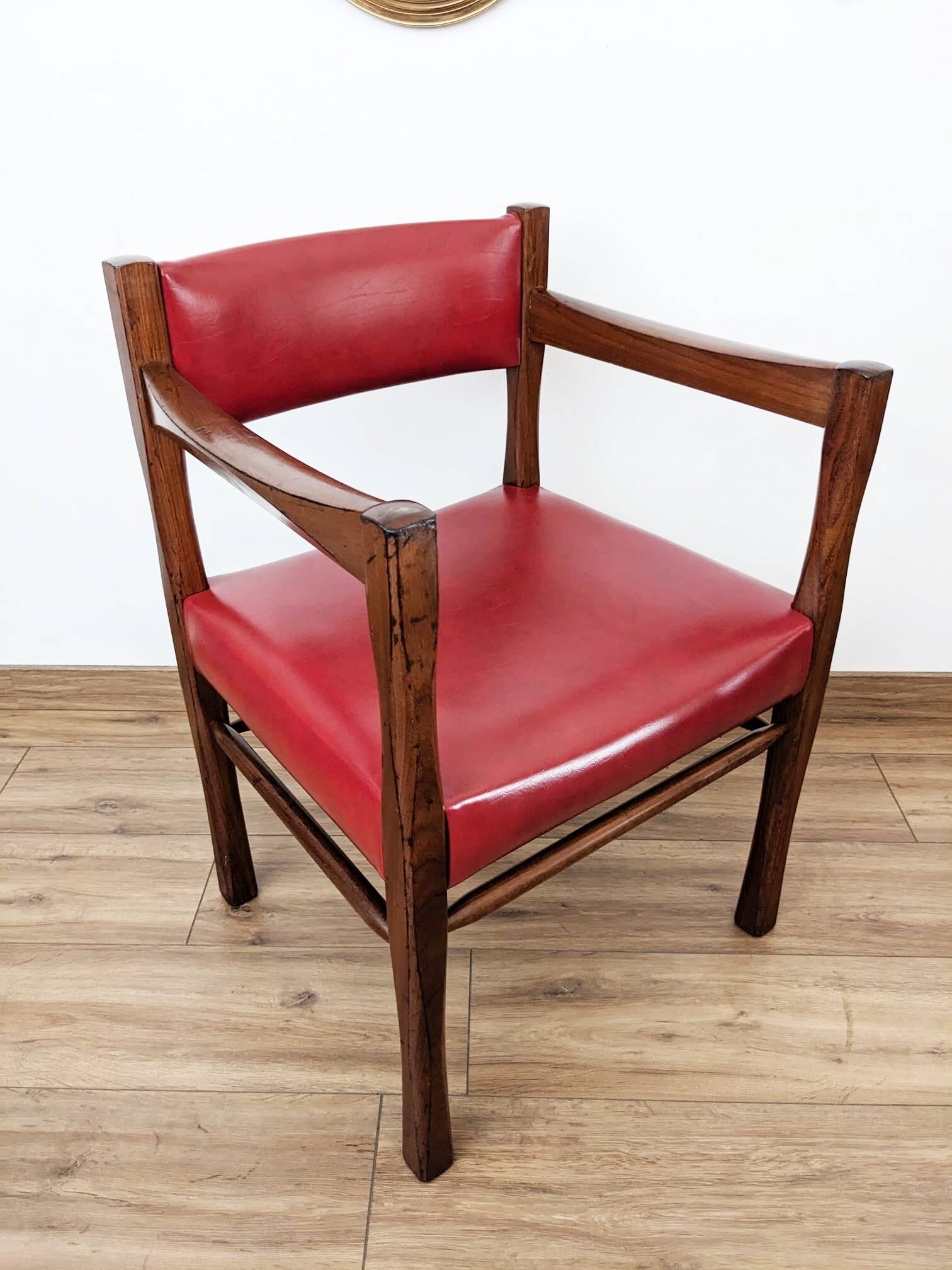 Set of two vintage bridge armchairs
