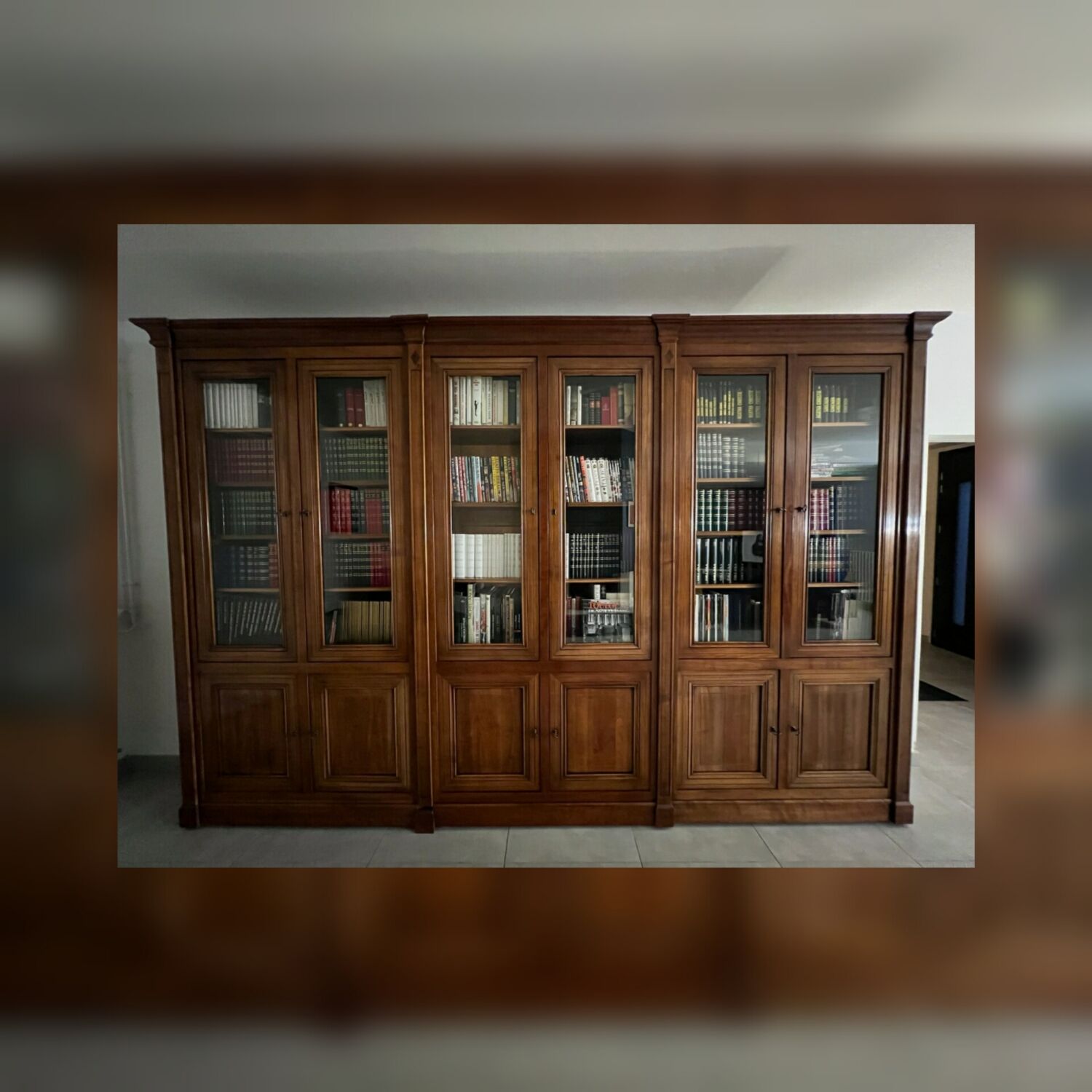 Bibliothèque Roche Bobois en Merisier