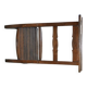 Vintage brown wooden kneeling stool, Hungarian kneeler from the 1940s.