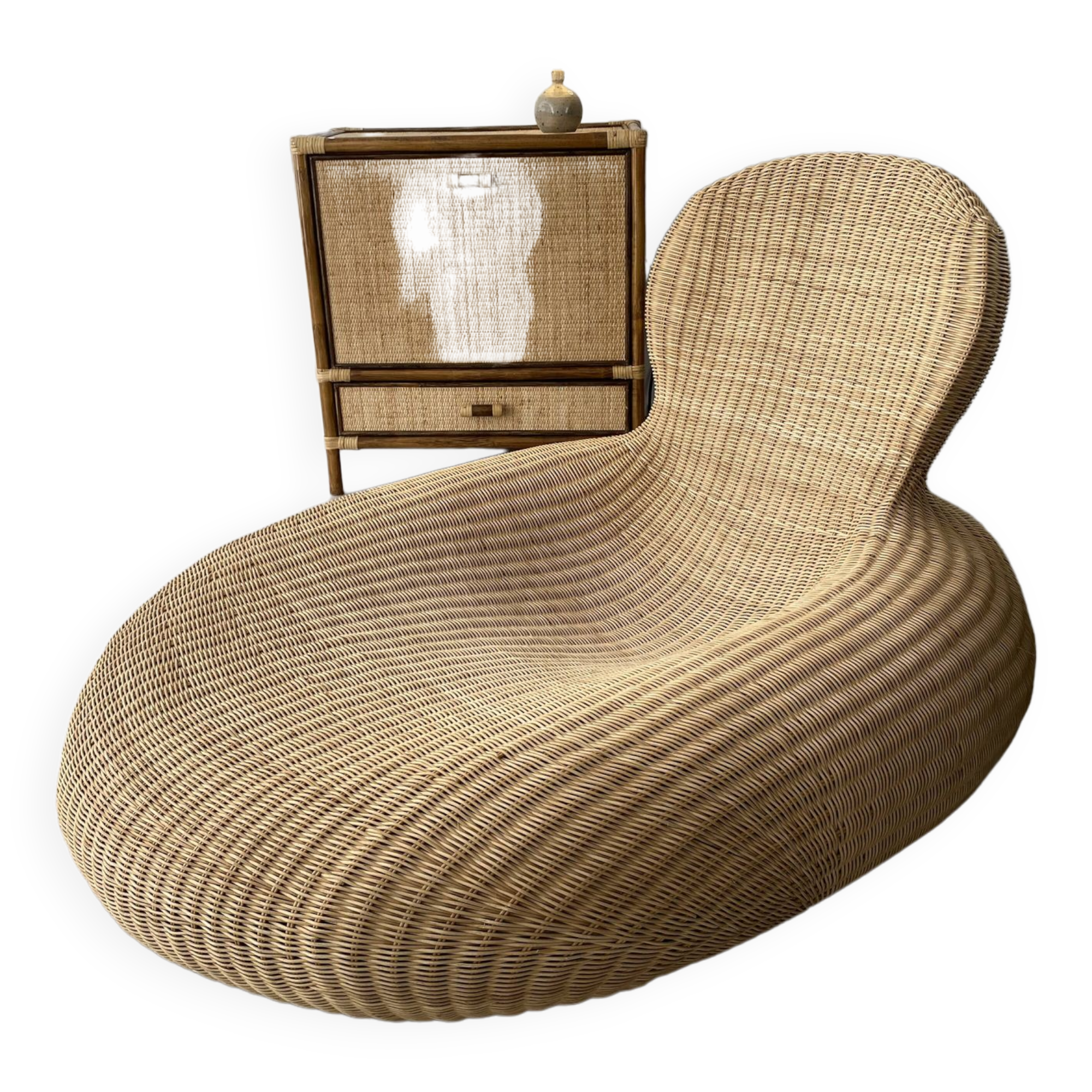 Storvik rattan lounge chair by Carl Ojerstam, 2000s