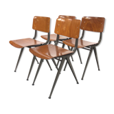 Vintage Eromes Marko school compass Chair set of 4