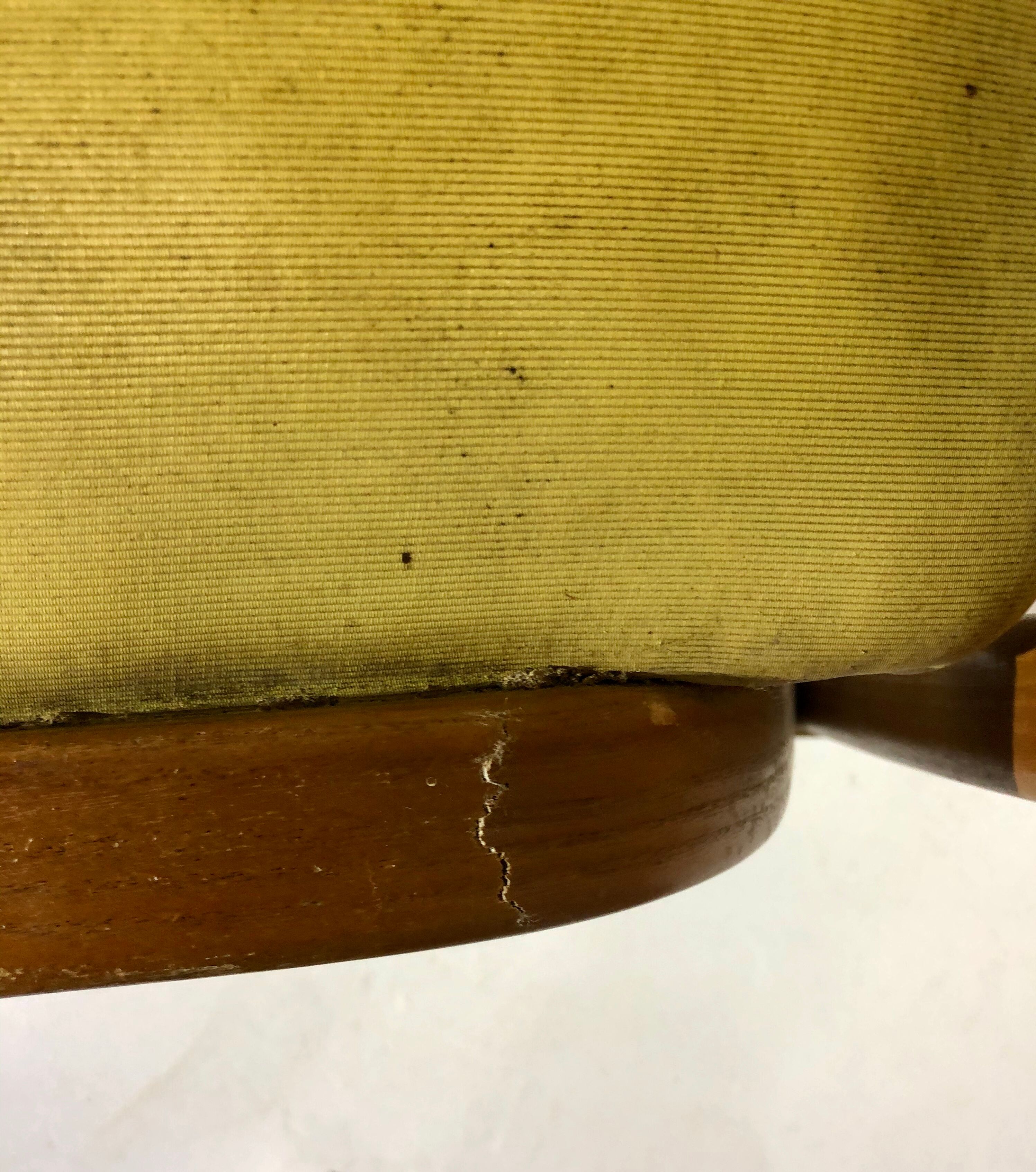 Pair of vintage Bow wood chairs for Steiner - Fabric and wood