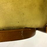 Pair of vintage Bow wood chairs for Steiner - Fabric and wood