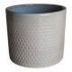 Glazed ceramic flowerpot