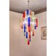 Monumental Contemporary Multicolour “Square Bark” Murano Glass Italian Chandelier