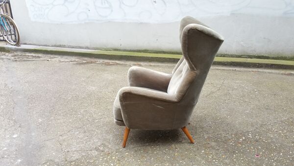 Exceptionnel Fauteuil a Oreilles Wingback chair années 50