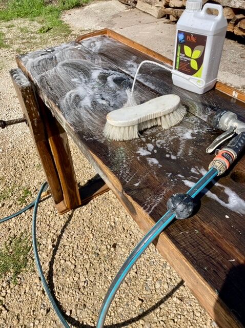 Authentic old workbench