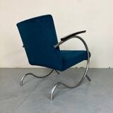 Fauteuil Bauhaus Art Déco en Acier Tubulaire par Jan Schröfer pour Ahrend De Cirkel, 1920s