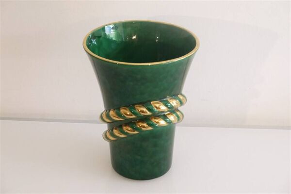 Vase art deco en faience de St clement