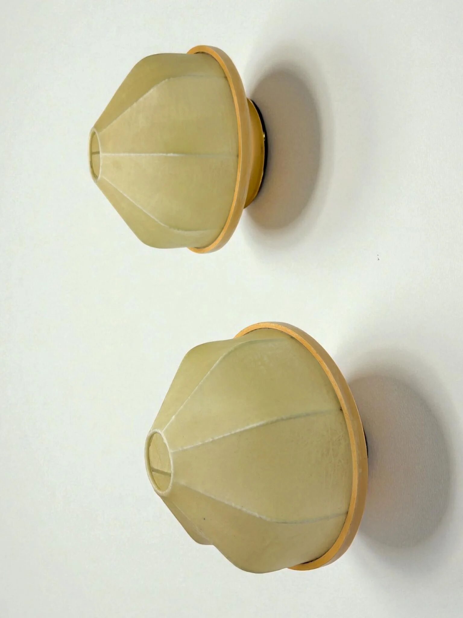 Pair of Italian "Cocoon" wall lights, 1970s